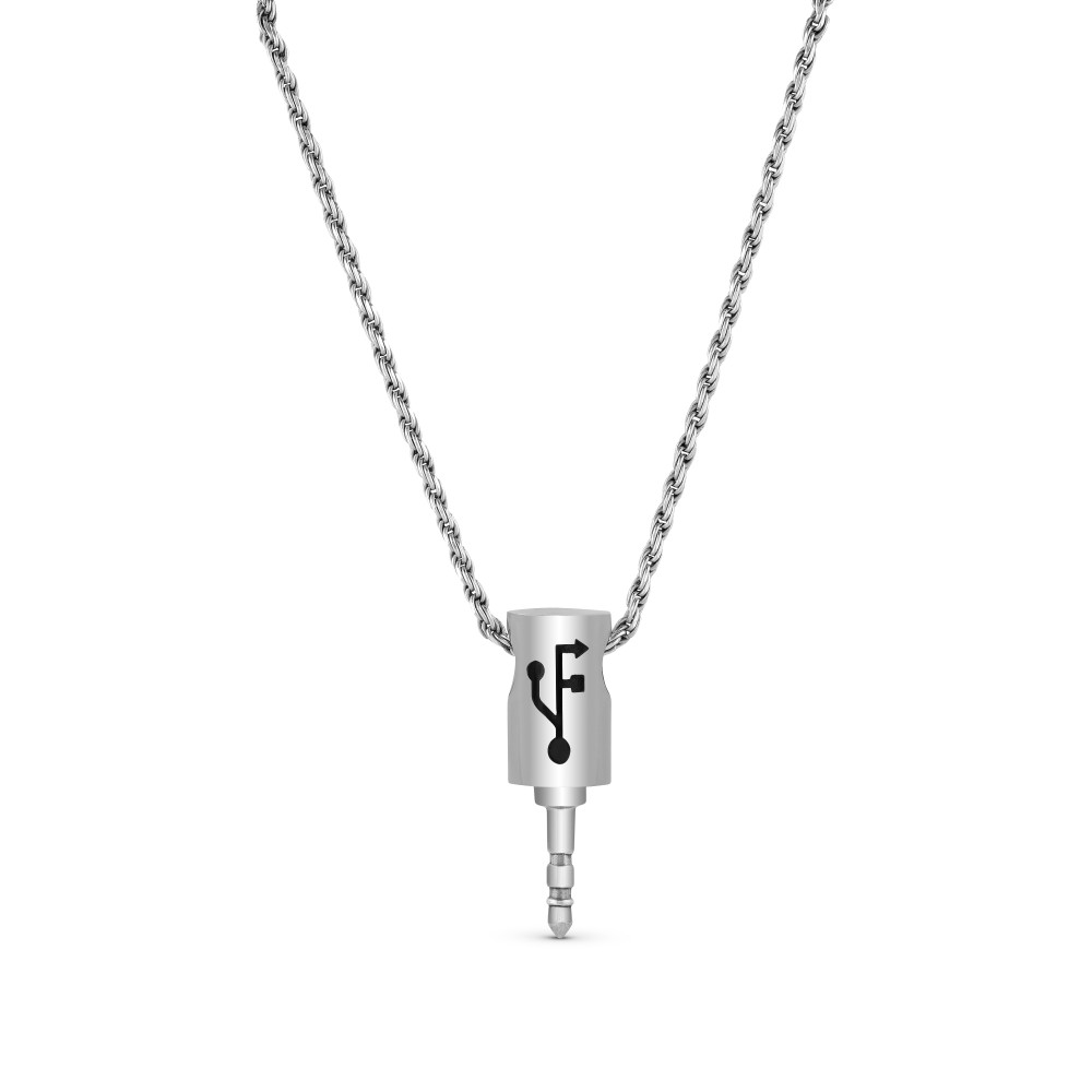 Untitled Folders Mini Auxiliary Silver 925 Logo Pendant