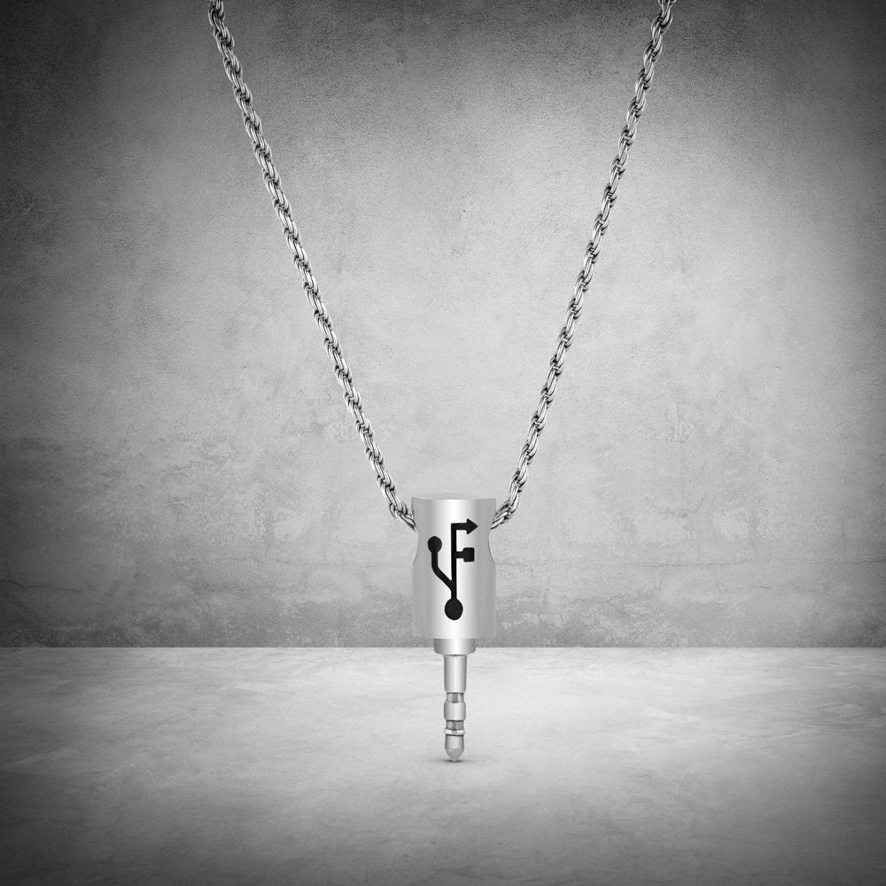 Untitled Folders Mini Auxiliary Silver 925 Logo Pendant